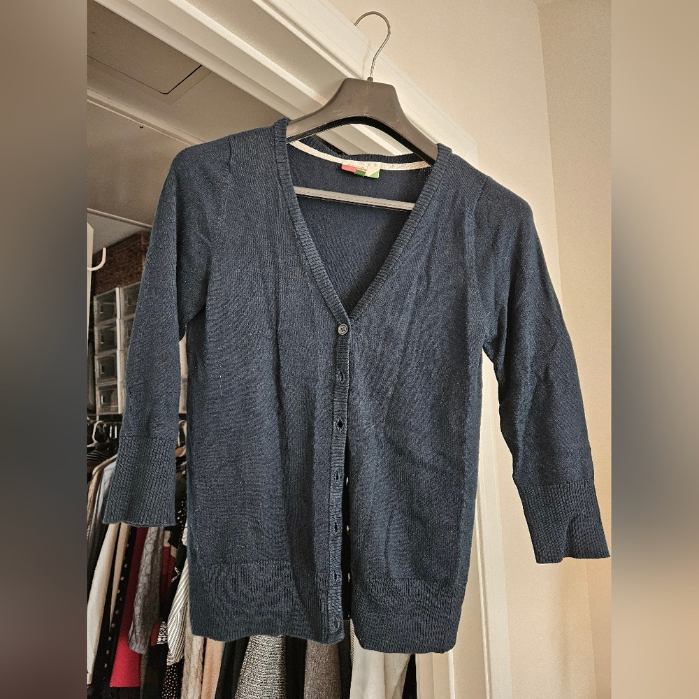 Women's Navy Cardigan Sweater